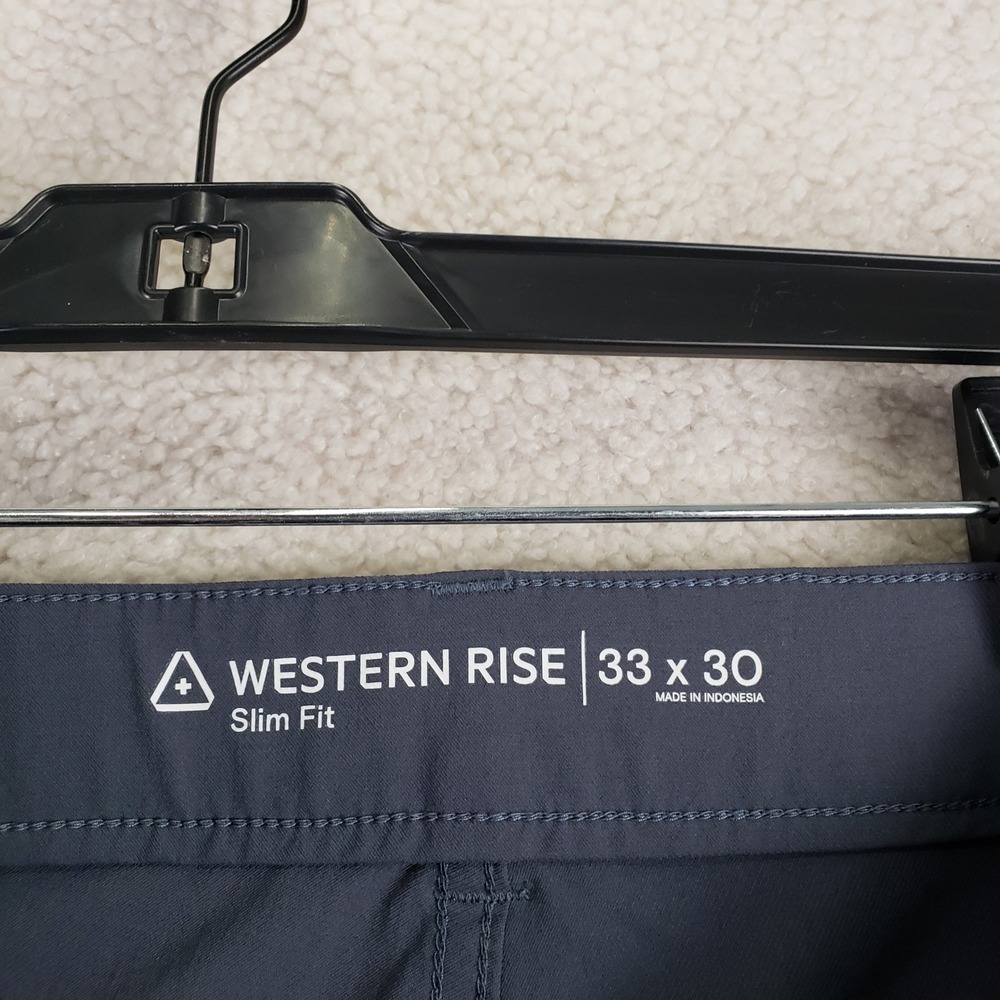 Western Rise Evolution Pants Men 33x30 (Fits 34x29) Gray Slim Travel Techwear - Picture 3 of 10